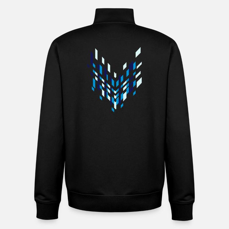 une flèche icône graphique - Sweat zippé unisexe en coton bio Stanley/Stella - noir