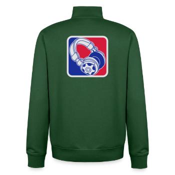 DJ Leauge - Unisex Organic Zip Sweatshirt by Stanley/Stella - bottle green - Back - AI Model Male 185 dark (185cm)