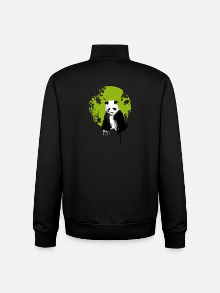 panda verden jorden miljø trist gemme klima demo LOL - Stanley/Stella unisex sweatshirt med lynlås i økologisk - sort