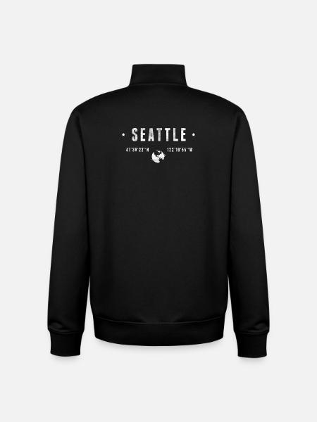 Seattle - Unisex Organic Zip Sweatshirt by Stanley/Stella - black
