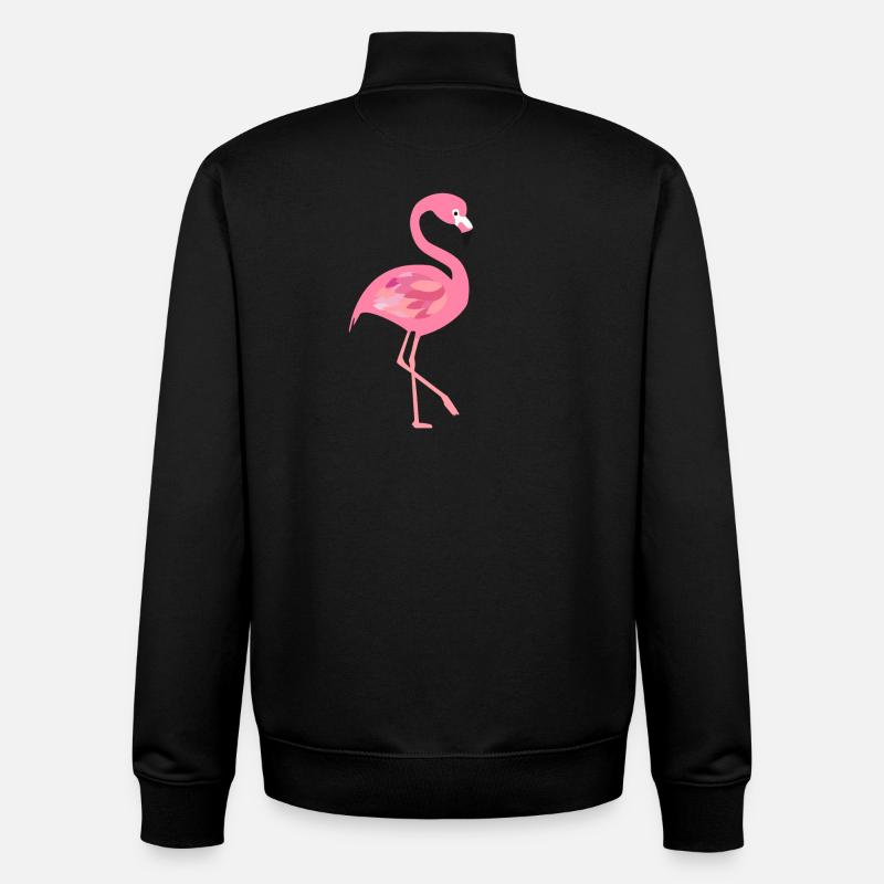 flamant - Sweat zippé unisexe en coton bio Stanley/Stella - noir