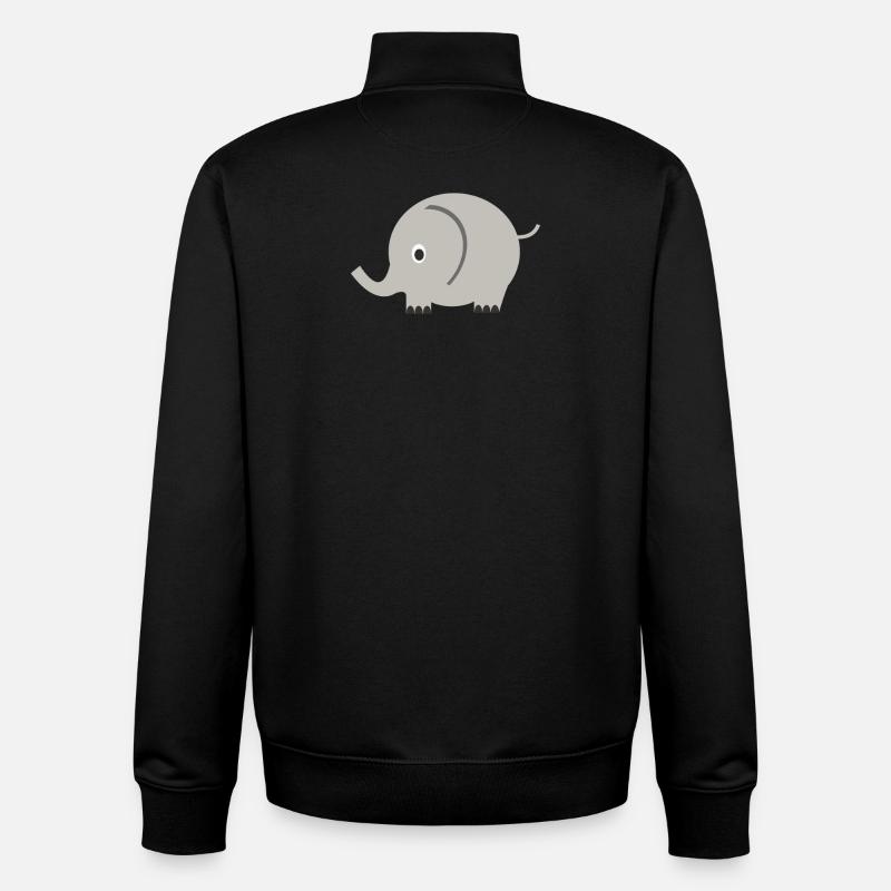 Elefant - Unisex Organic Zip Sweatshirt von Stanley/Stella - Schwarz