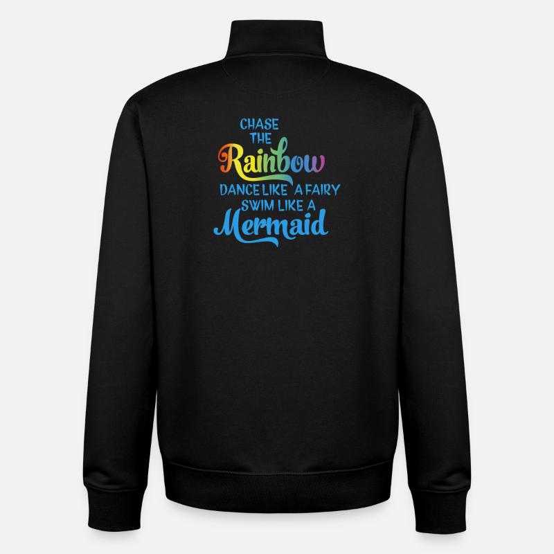 Suivez Rainbow - Sweat zippé unisexe en coton bio Stanley/Stella - noir