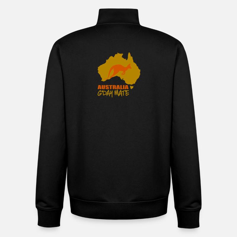 Australie - Sweat zippé unisexe en coton bio Stanley/Stella - noir