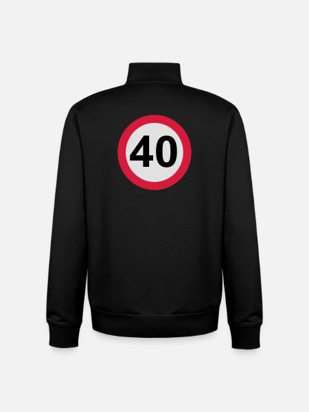 40th birthday - Unisex Organic Zip Sweatshirt by Stanley/Stella - black