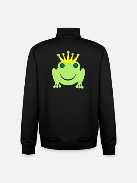 Frog King - Unisex Organic Zip Sweatshirt by Stanley/Stella - black