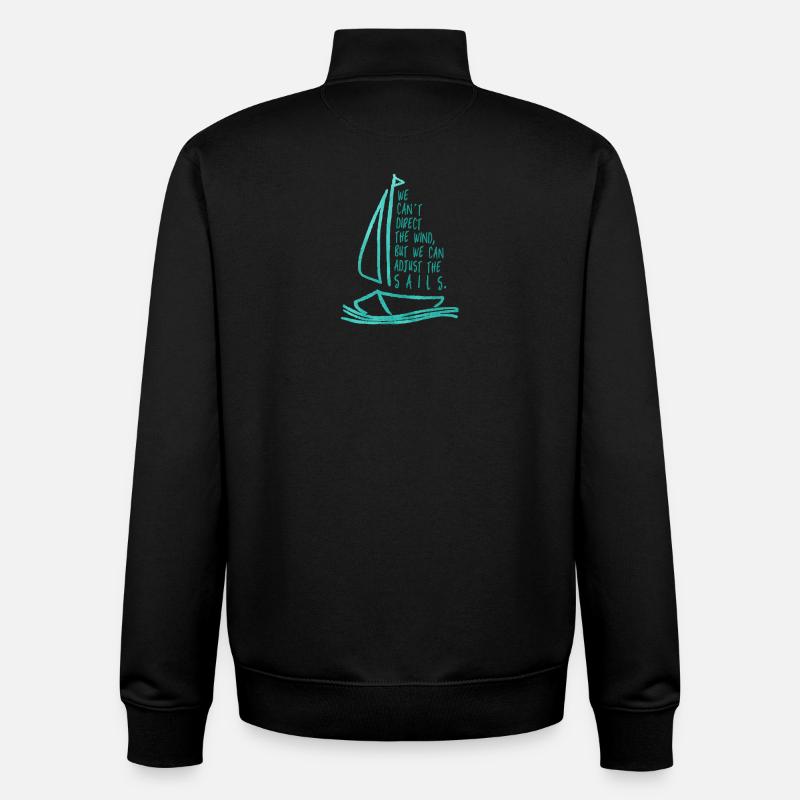Segeln, Wasser, Meer - Unisex Organic Zip Sweatshirt von Stanley/Stella - Schwarz