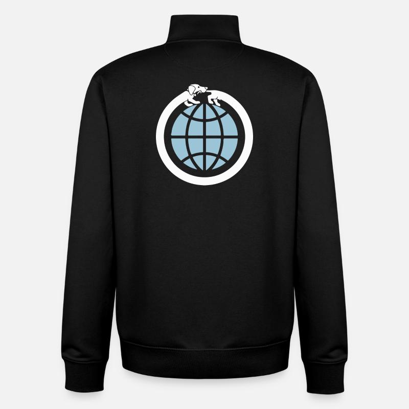 Terre de teckel - Sweat zippé unisexe en coton bio Stanley/Stella - noir