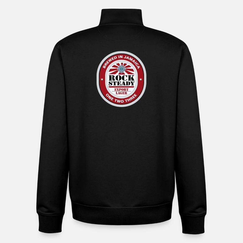 Rocksteady Beer Lable - Unisex Organic Zip Sweatshirt von Stanley/Stella - Schwarz