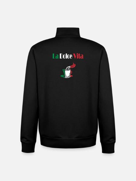 La Dolce Vita coffee - Unisex Organic Zip Sweatshirt by Stanley/Stella - black