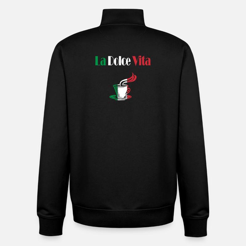 La Dolce Vita kaffee - Unisex Organic Zip Sweatshirt von Stanley/Stella - Schwarz