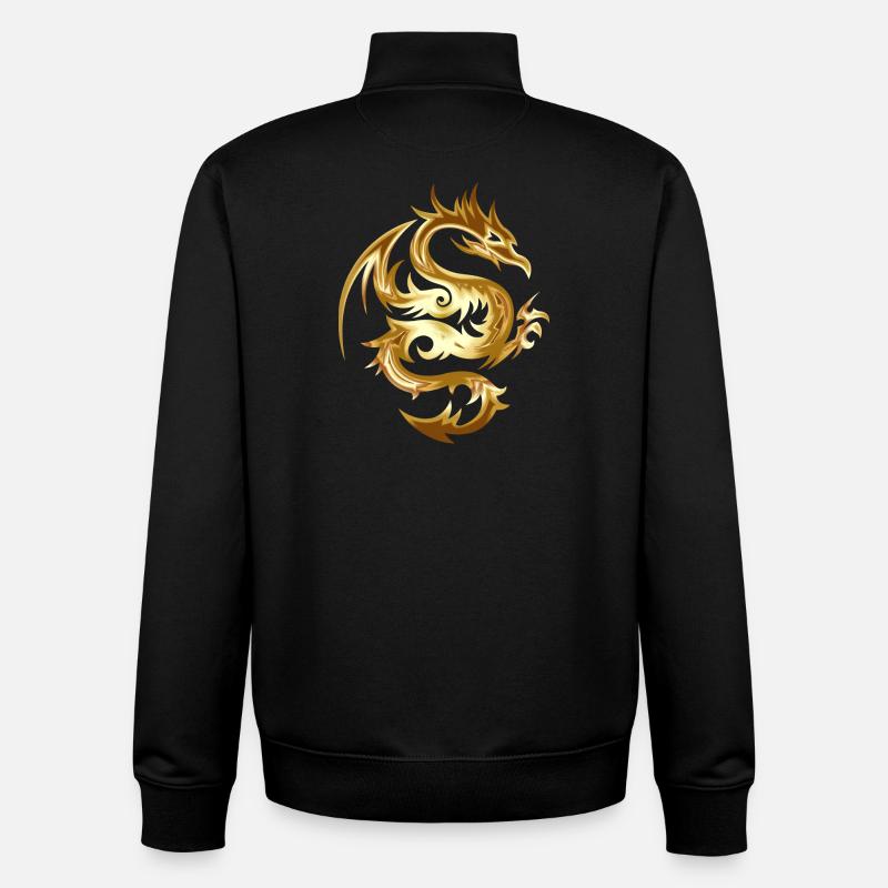 Drachen - Unisex Organic Zip Sweatshirt von Stanley/Stella - Schwarz