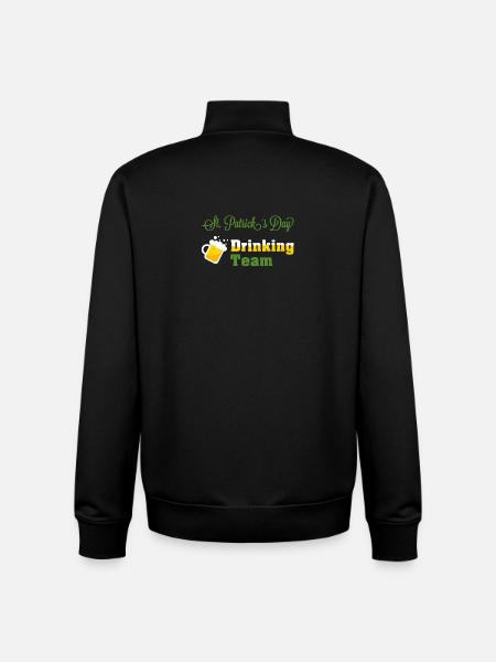 St. Patrick's Day Drinking Team - Unisex Organic Zip Sweatshirt by Stanley/Stella - black