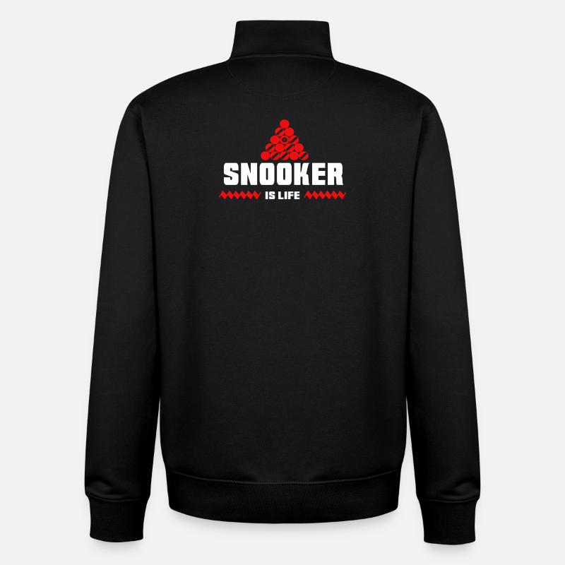 Snooker - Sweat zippé unisexe en coton bio Stanley/Stella - noir