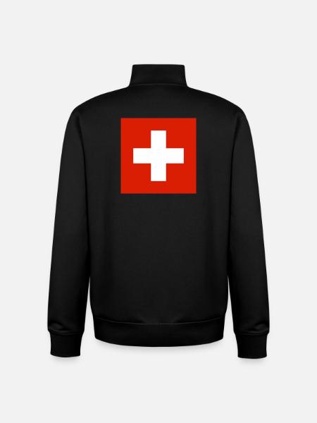 Switzerland - Unisex Organic Zip Sweatshirt by Stanley/Stella - black