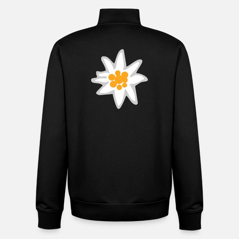 Edelweiss - Sweat zippé unisexe en coton bio Stanley/Stella - noir