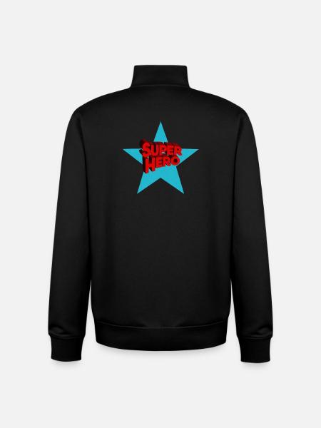 Superhero superheroes - Unisex Organic Zip Sweatshirt by Stanley/Stella - black