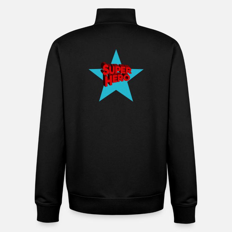 Superhero Superhelden - Unisex Organic Zip Sweatshirt von Stanley/Stella - Schwarz
