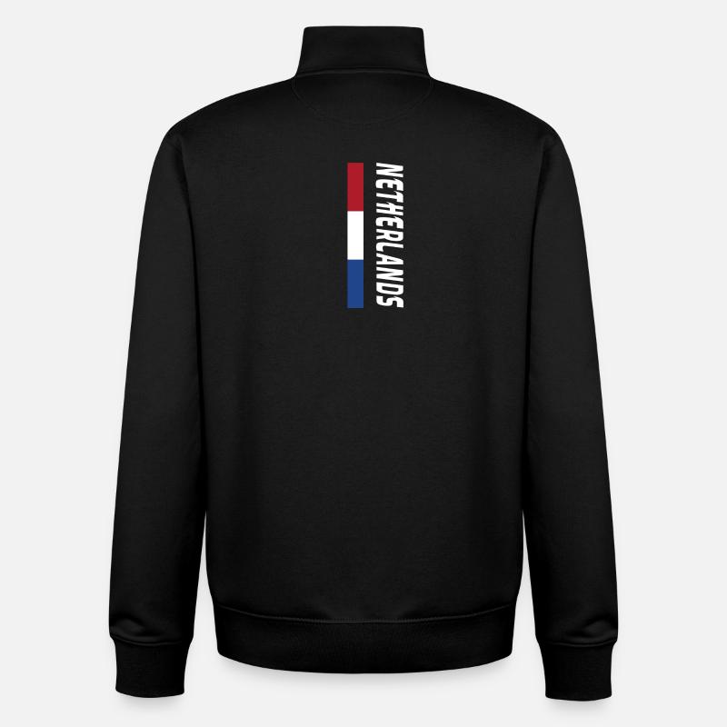 Pays-Bas / Cadeau / Idée cadeau - Sweat zippé unisexe en coton bio Stanley/Stella - noir