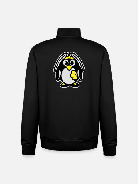 penguin bride - Unisex Organic Zip Sweatshirt by Stanley/Stella - black