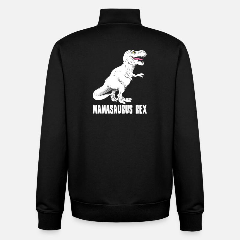 Mère Dinosaure - Mamasaurus Rex - Drôle - Sweat zippé unisexe en coton bio Stanley/Stella - noir