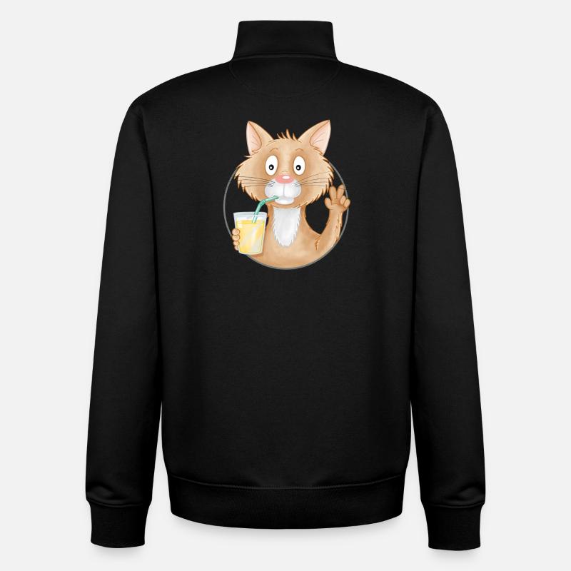Limo-Katze - Unisex Organic Zip Sweatshirt von Stanley/Stella - Schwarz