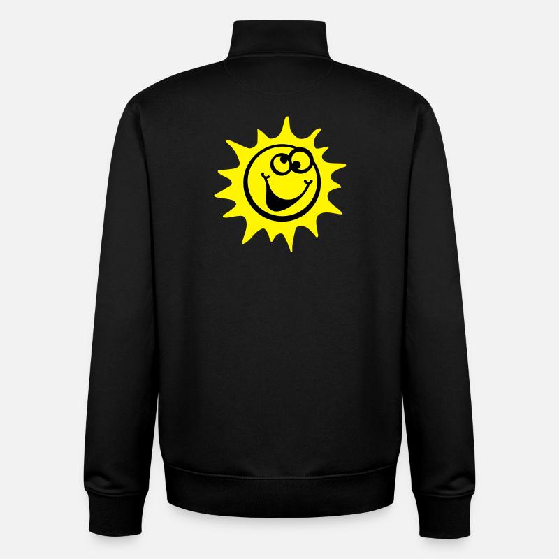 soleil 2c style de bande dessinée - Sweat zippé unisexe en coton bio Stanley/Stella - noir