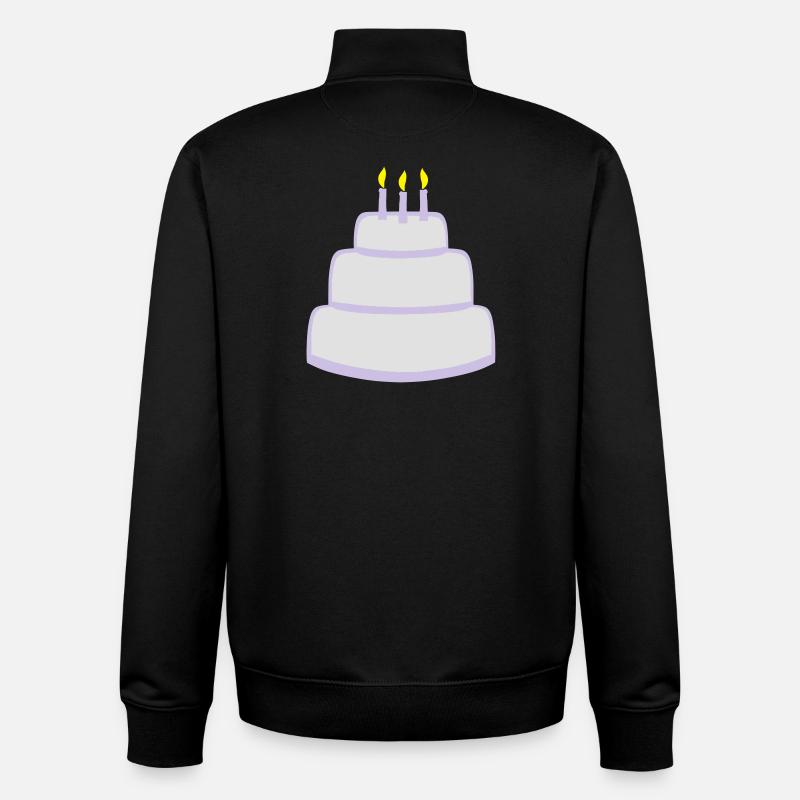 Birthday cake - Sweat zippé unisexe en coton bio Stanley/Stella - noir