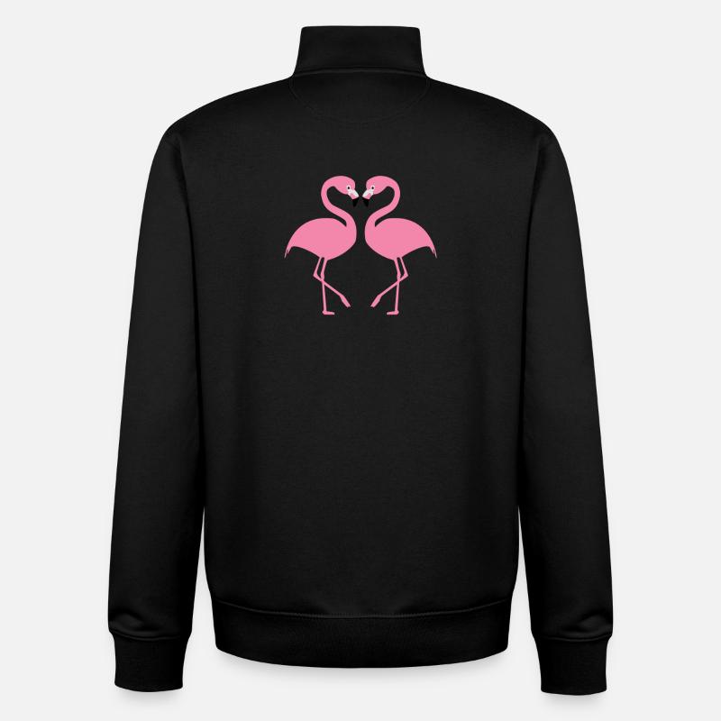 Flamingos - Unisex Organic Zip Sweatshirt von Stanley/Stella - Schwarz