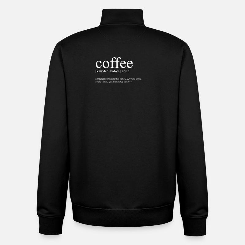 coffee - Unisex Organic Zip Sweatshirt by Stanley/Stella - black
