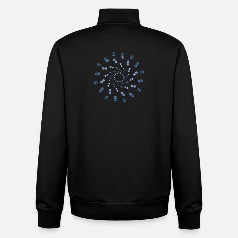 atome - cellulaire deux - Sweat zippé unisexe en coton bio Stanley/Stella - noir