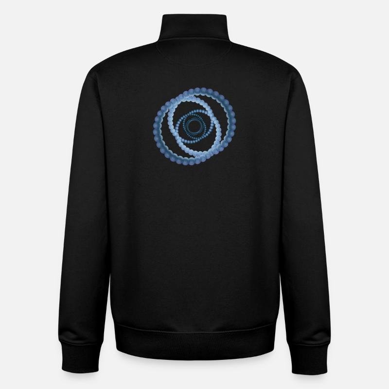 atome - cellulaire huit - Sweat zippé unisexe en coton bio Stanley/Stella - noir