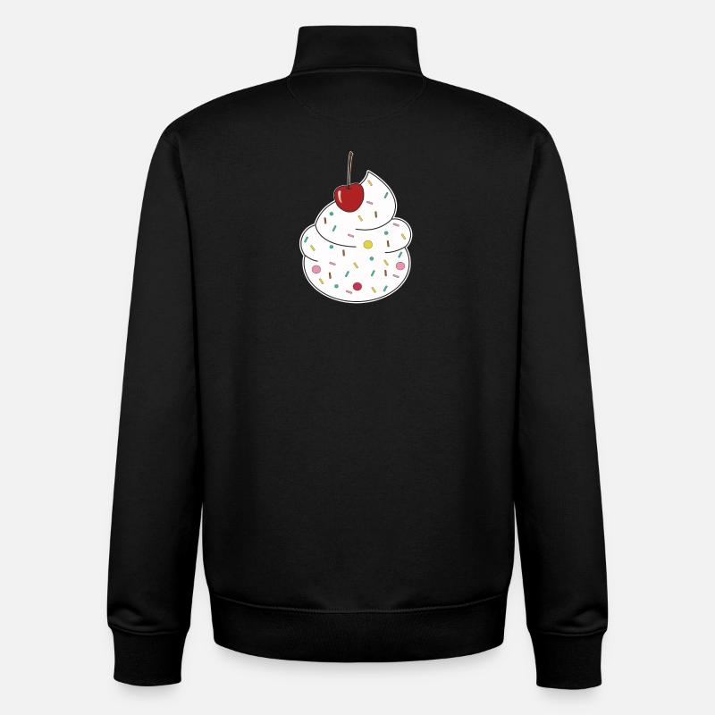 Sahne Kirsche - Unisex Organic Zip Sweatshirt von Stanley/Stella - Schwarz