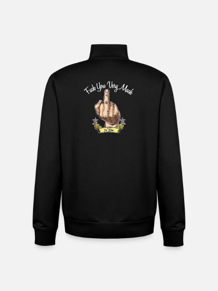Fuck you very much - Unisex Organic Zip Sweatshirt by Stanley/Stella - black