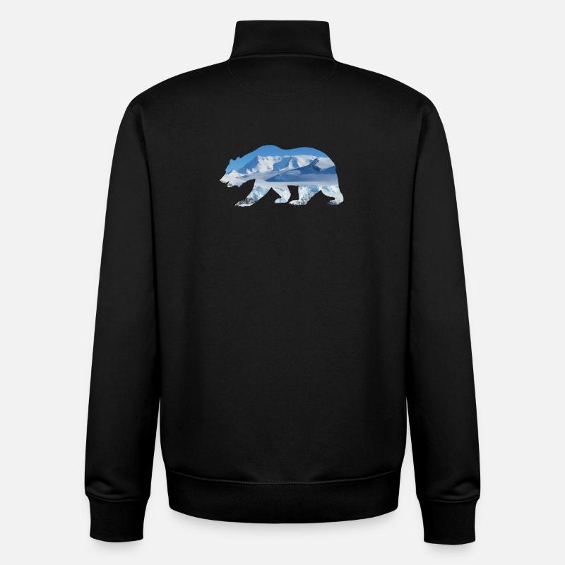 Eisbär - Unisex Organic Zip Sweatshirt von Stanley/Stella - Schwarz