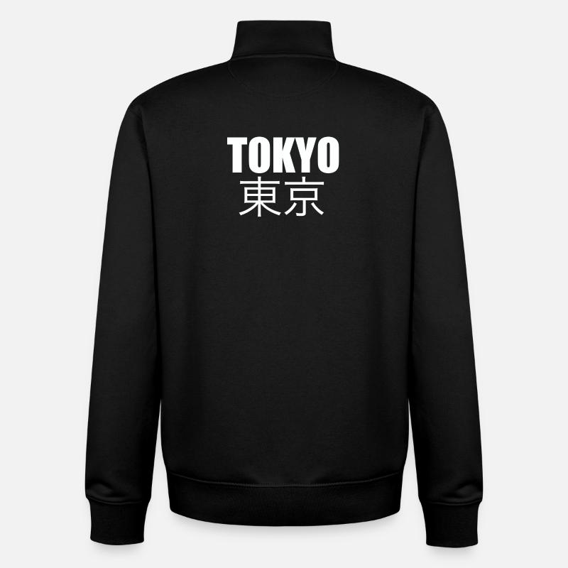 Tokyo - Sweat zippé unisexe en coton bio Stanley/Stella - noir