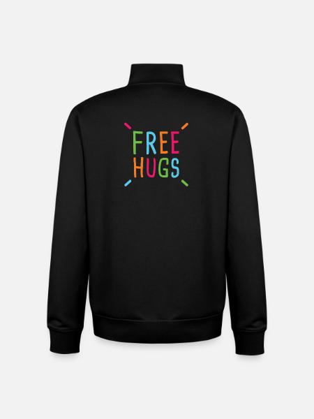 Câlins gratuits - Sweat zippé unisexe en coton bio Stanley/Stella - noir