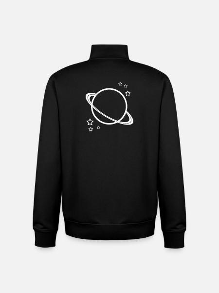 Planet Space universe - Unisex Organic Zip Sweatshirt by Stanley/Stella - black
