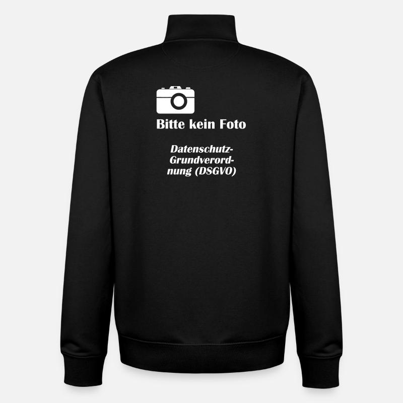 DSGVO1 Datenschutz - Unisex Organic Zip Sweatshirt von Stanley/Stella - Schwarz
