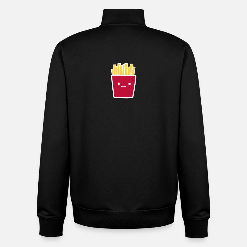 Pommes - Unisex Organic Zip Sweatshirt von Stanley/Stella - Schwarz