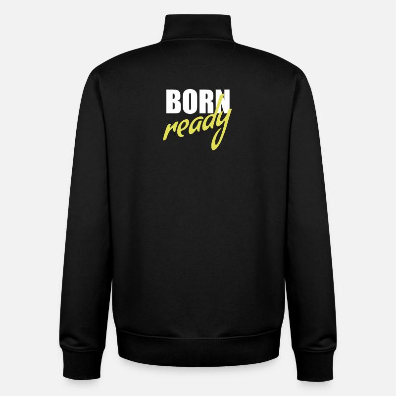 Born ready - Unisex Organic Zip Sweatshirt by Stanley/Stella - black