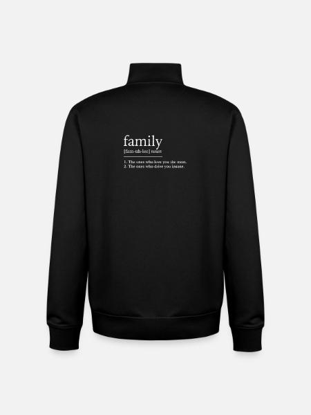 famille - Sweat zippé unisexe en coton bio Stanley/Stella - noir
