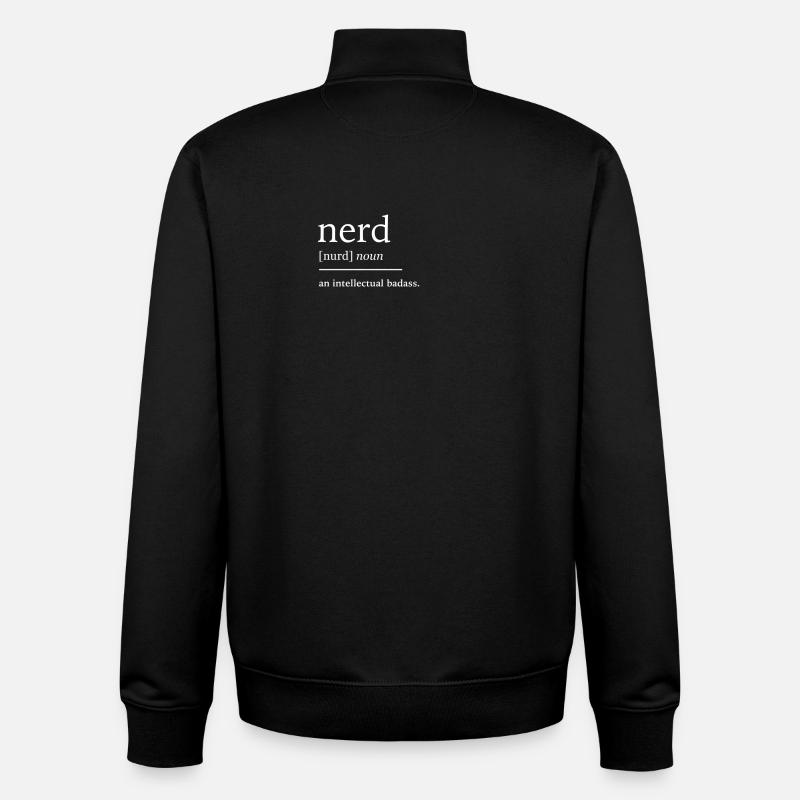 Nerd nerd - Unisex Organic Zip Sweatshirt by Stanley/Stella - black