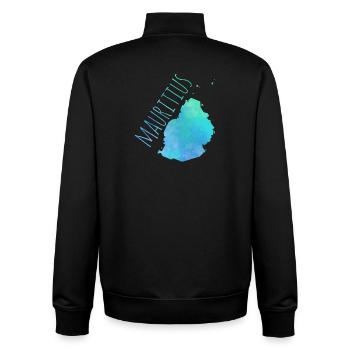 Mauritius - Unisex Organic Zip Sweatshirt von Stanley/Stella - Schwarz - Hinten - AI Model Male 185 light (185cm)