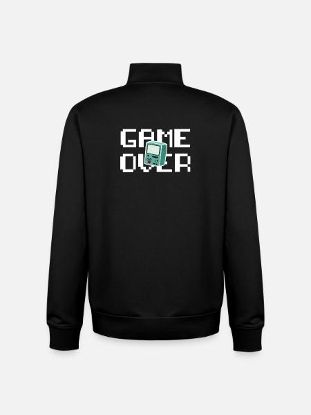 Game Over Retrogaming - Unisex Organic Zip Sweatshirt by Stanley/Stella - black