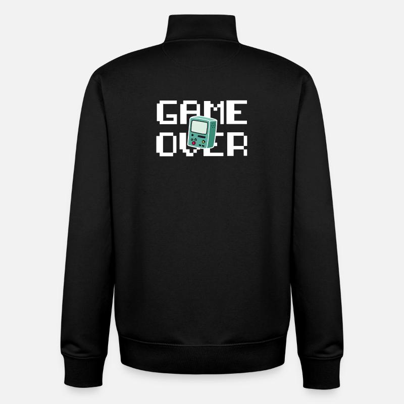 Game Over Retrogaming - Unisex Organic Zip Sweatshirt by Stanley/Stella - black