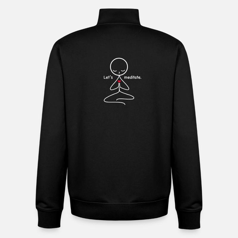 méditation - Sweat zippé unisexe en coton bio Stanley/Stella - noir