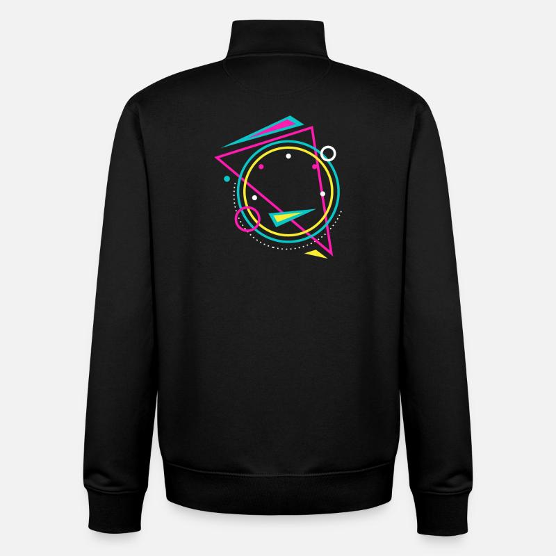 Geometrie - Unisex Organic Zip Sweatshirt von Stanley/Stella - Schwarz