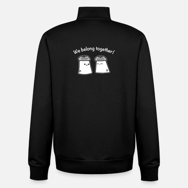 Love relationship salt pepper - Unisex Organic Zip Sweatshirt by Stanley/Stella - black