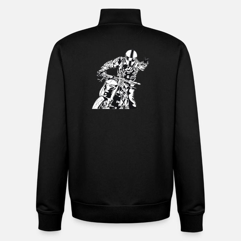 Streetfighter - Sweat zippé unisexe en coton bio Stanley/Stella - noir
